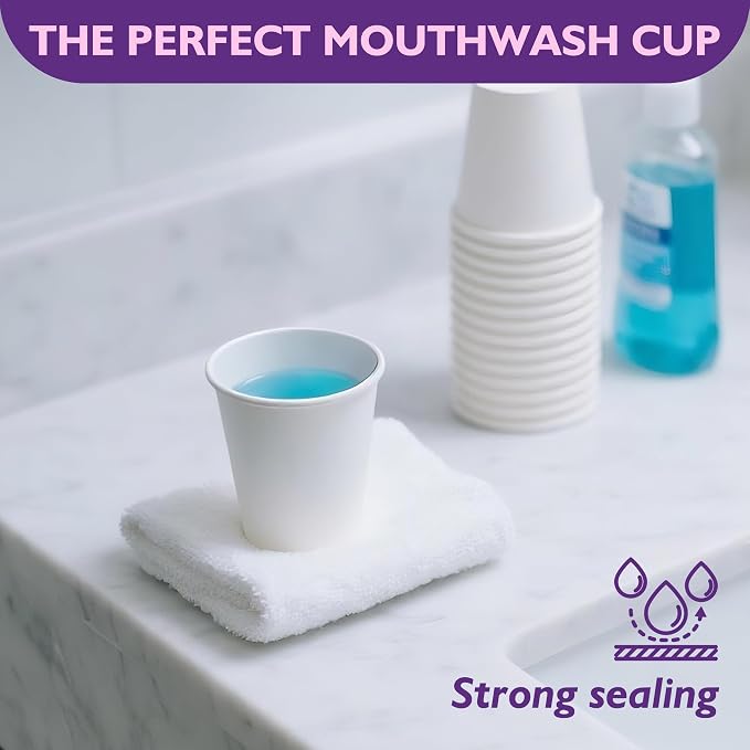 3 oz Disposable Paper Cups, Mouthwash Cups, Small Coffee Cups - Image 3