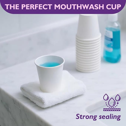 3 oz Disposable Paper Cups, Mouthwash Cups, Small Coffee Cups - Image 3