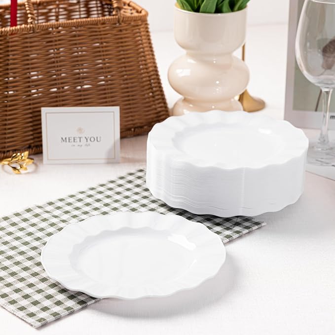 72 Pack White Plastic Plates, Thanksgiving - Image 4