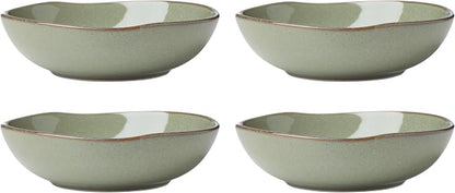 Oneida Organic Shades Sage Green Stoneware Pasta Bowl Set by Oneida