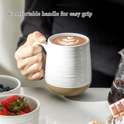 HASENSE Coffee Mugs Set of 4, 15oz Ceramic Coffee Cups - Image 5