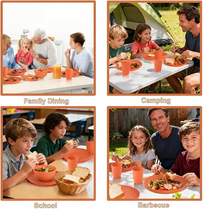 Kids Wheat Straw Dinnerware Sets - Image 9