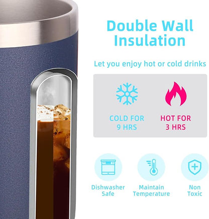 Volhoply 14oz Insulated Stainless Steel Coffee Mug - Image 3