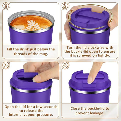 KETIEE 12oz Coffee Mug: Vacuum Insulated Coffee Cup - Image 8