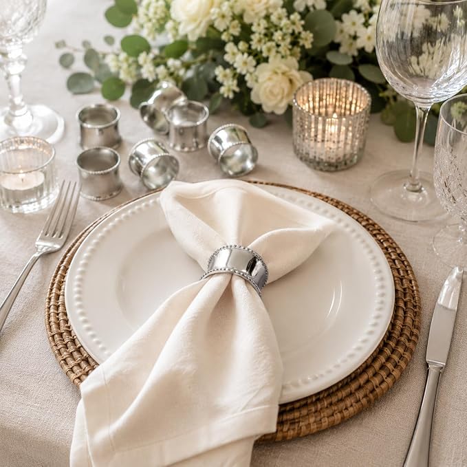 Durable Metal Iron Napkin Rings - Image 2