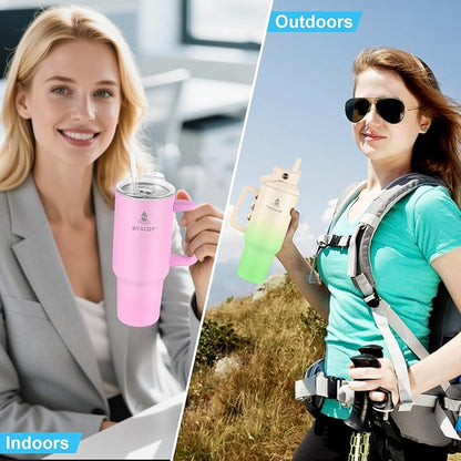 40 oz Tumbler with Handle and Straw or Convert to 40 oz Insulated Water Bottle - Image 5