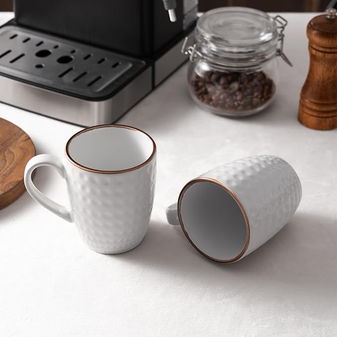famiware Eden Coffee Mugs Sets of 6, 12 oz Ceramic Stoneware Mug Cup Set | - Image 5