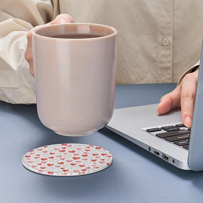 Romantic Colored Pink Heart Coasters - Image 6