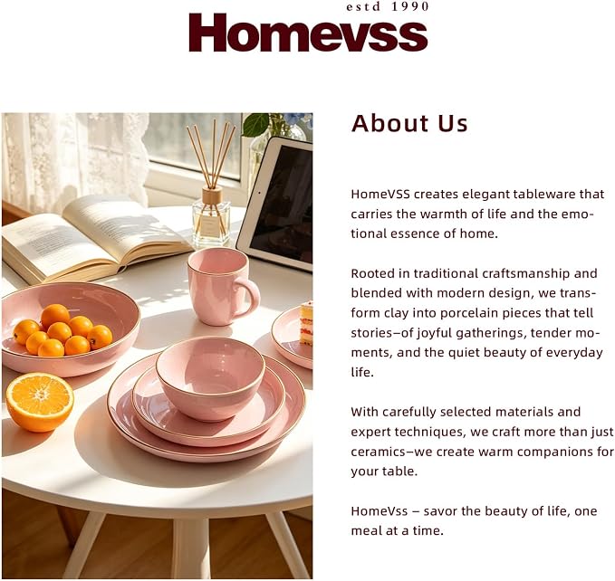 HomeVss 20-Piece Dinnerware Set - Image 8