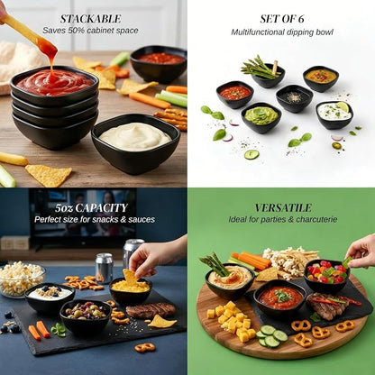 6 pack wheat straw dipping bowls 5oz, alternative plastic soy sauce dishes - Image 4