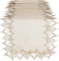 Phantomon Neutral Linen Table Runner 72 Inches Beige Embroidered Runner Lace by Phantomon