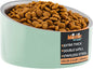Master Pet Supply Stainless Steel Slanted Dog Cat Food Bowl - 16 oz Heavy Duty - Pistachio, Double Wall Insulated, Non-Slip Elevated Bowl for French Bulldogs Pugs Cats, Anti Rust Dishwasher Safe