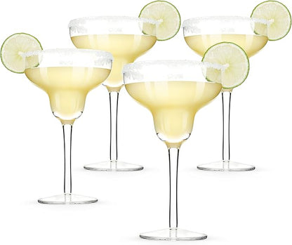 True Margarita Glass, Crystal Stemmed Cocktail Glasses, Dishwasher Safe by True