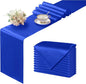 Manyshofu Royal Blue Satin Table Runner 12x108 by Manyshofu