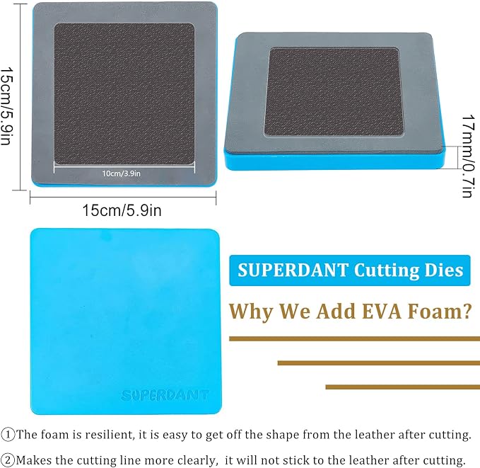 SUPERDANT Drink Coasters DIY Leather Faux Leather Cutting Dies Machine - Image 2