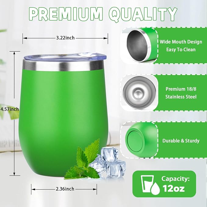 12oz/6 Pack Stainless Steel Wine Tumbler - Image 2