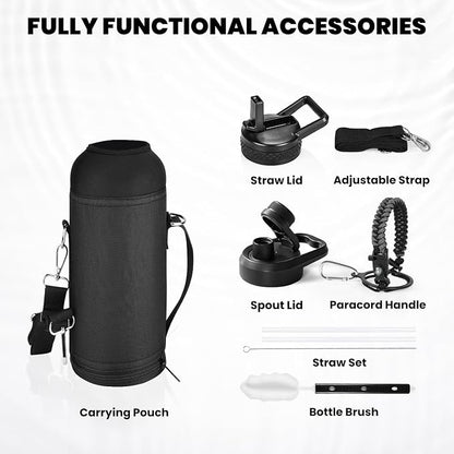 RAYMYLO Insulated Water Bottle 40 oz, Triple Wall Vacuum Stainless Steel | - Image 6