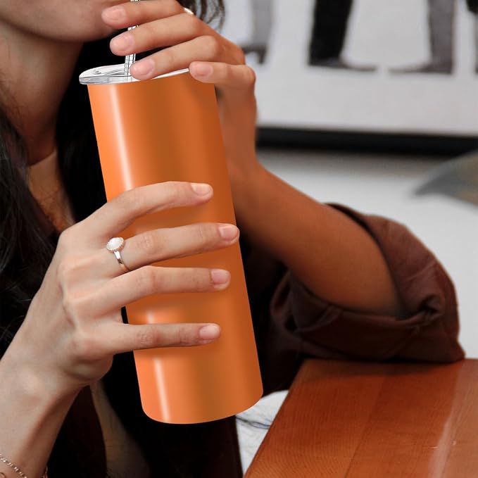 YOUKE OLA 16 Pack Skinny Tumblers 20oz Bulk Straight Stainless Steel Double - Image 8