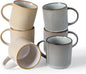 famiware Coffee Mug Set for 6, Star 12 oz Catering Mugs Cup Set by Famiware