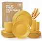 40 Piece Wheat Straw Dinnerware Sets by Perlapoc