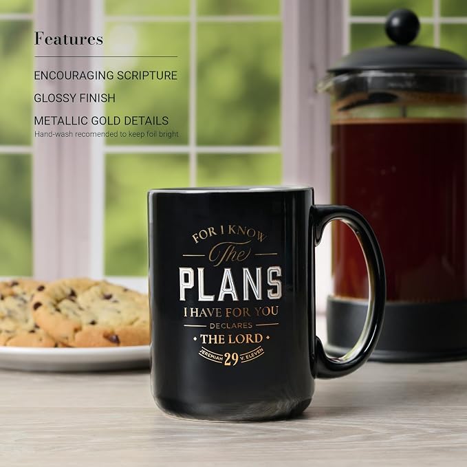 Christian Art Gifts Large Inspirational Scripture Ceramic Coffee & Tea Mug - Image 3