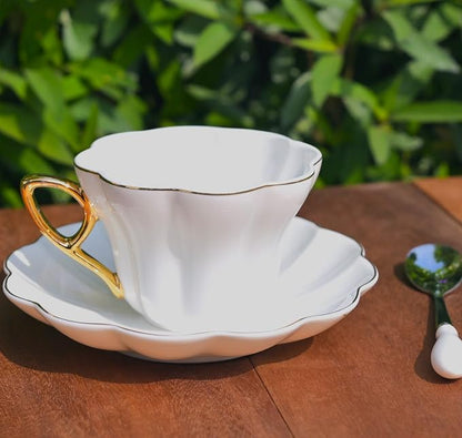 British Coffee Cup 3 Piece Set（6.8oz） Household Fashional Tea Cup - Image 9