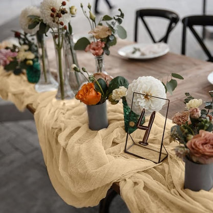 12 Pack Cheesecloth Table Runner, Runner Gauze Boho Wedding Decor Romantic - Image 6