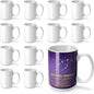 Joyclub Sublimation Mugs Blank 15 oz Coffee Mugs Bulk White Ceramic Cups by Joyclub