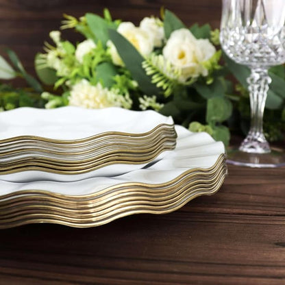 Efavormart 9" Salad Plates – Set of 10 Plastic White Round Disposable Plates - Image 8