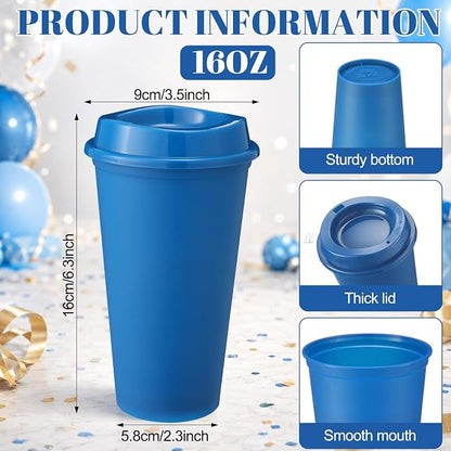 Honeydak 30 Pack 16 oz Reusable Coffee Cups - Image 3
