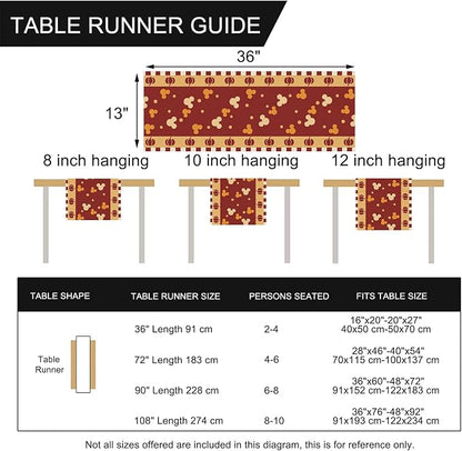 Seliem Fall Pumpkin Table Runner, Seasonal Burlap Home Decoration Indoor - Image 3