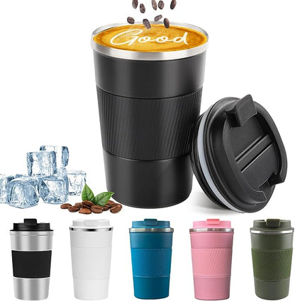 Insulated Travel Coffee Mug, Stainless Steel Coffee Cup by YINBAOGE