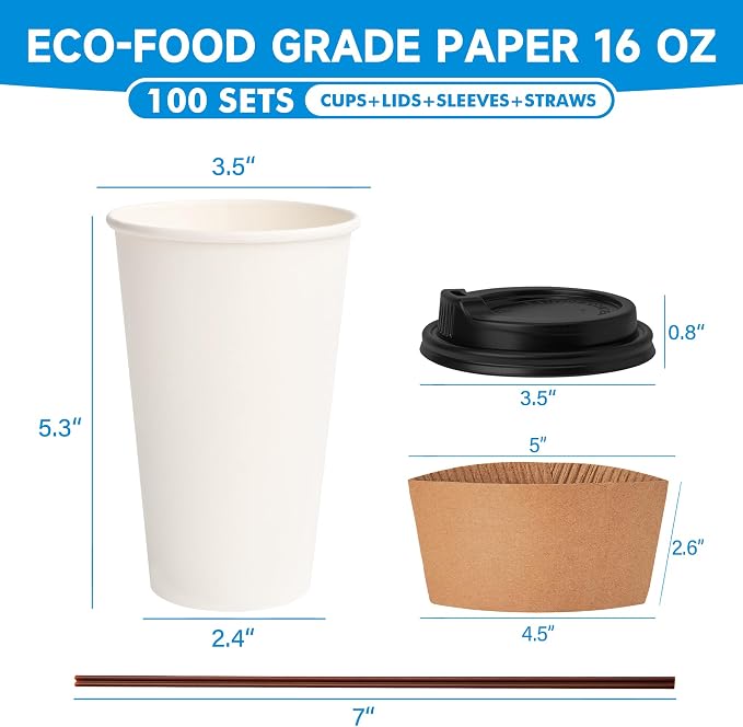 RACETOP 16 oz Paper Coffee Cups - Image 5