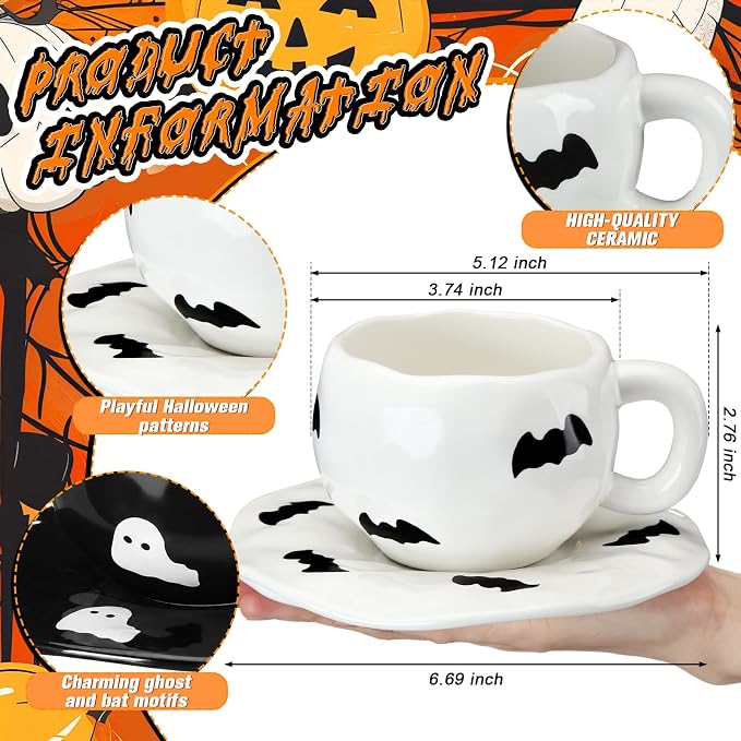 Havawish 2 Pack Halloween Ceramic Coffee Mug - Image 3