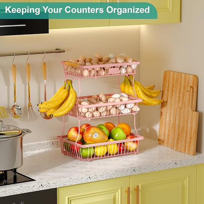 3 Tier Fruit Basket for Kitchen Counter - Image 3