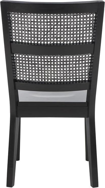 SAFAVIEH Home Collection Toril Coastal Black Dining Chair Set of 2