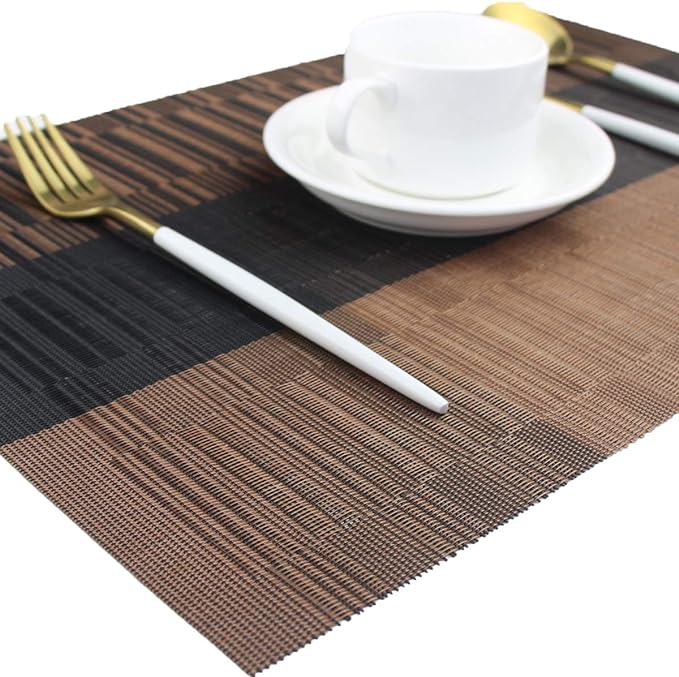 PIGCHCY Elegant Placemats with Matching Table Runner, Washable Durable Plastic - Image 4