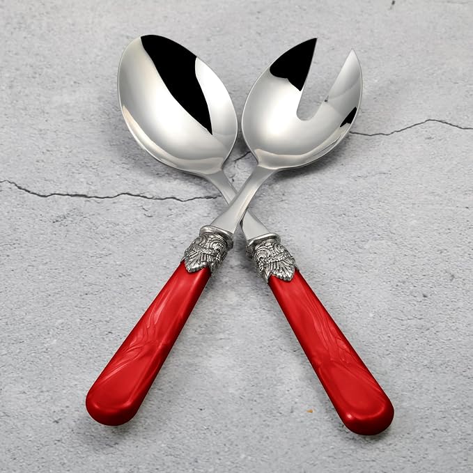 2-piece Salad Servers Stainless Steel Salad Serving Set Salad Fork and Spoon - Image 3