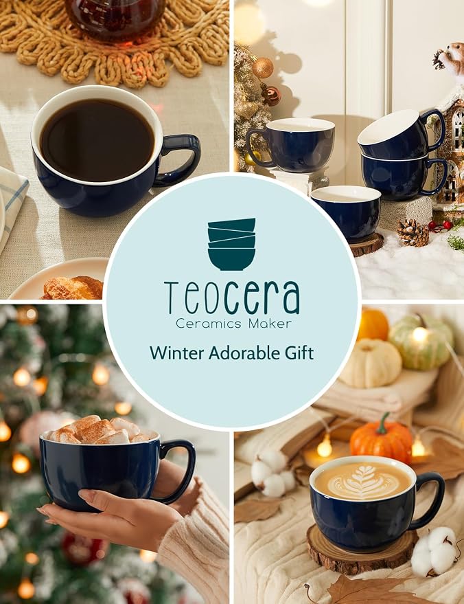 Teocera 16oz Large Coffee Mugs Set of 4 - Image 4