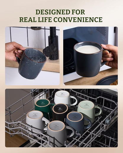 famiware Mercury Coffee Mugs 13 oz, Coffee Mugs Set of 4 - Image 5