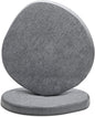 Diatomaceous Earth Coasters, Heat-Resistant, Modern Stone Design, Dark Gray by YOULTTAN