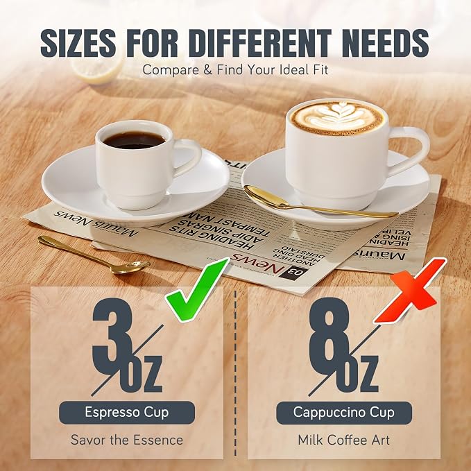Lareina Porcelain Stackable Espresso Cups - Image 6