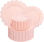 100Pcs Pink Plastic Plates Set for Party, Scalloped Fancy Plates | Heavy Duty by supernal
