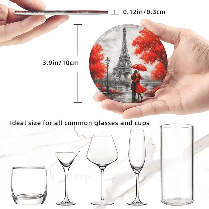 6 Pcs Leather Coasters for Drinks - Image 8