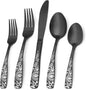 Matte Black Silverware Set, Bysta 20-Piece Stainless Steel Flatware Set by Bysta
