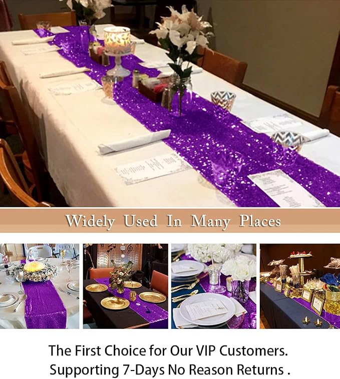 ShiDianYi 12''x72'' Sequin Table Runner - Image 5