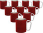 DISCOUNT PROMOS Stainless Steel Mugs with Carabiner Handle 10 oz. Set of 10, Bulk Pack - Perfect for Coffee, Soda, Other Hot & Cold Beverages - Red