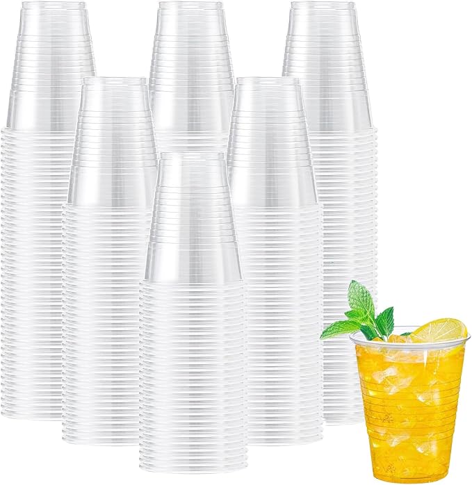 Lamosi 500 Count 9 oz Clear Plastic Cups, Disposable Cold Drinking Cups | by BuyNow