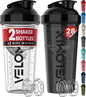 VELOMIX 2 Pack 28oz Protein Shaker Bottle by VELOMIX