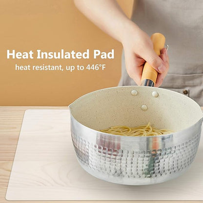 Gartful Silicone Mats for Kitchen Counter, Large Silicone Countertop Protector 25" by 17", Nonskid Heat Resistant Desk Saver Pad, Multipurpose Mat, Placemat, White